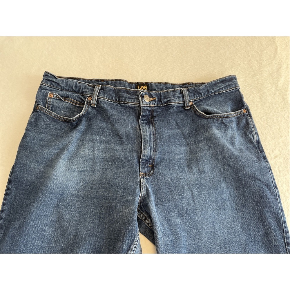 VTG Lee Jeans Relaxed Fit Mens 42x30 Blue Denim Pants Casual - Picture 3 of 15